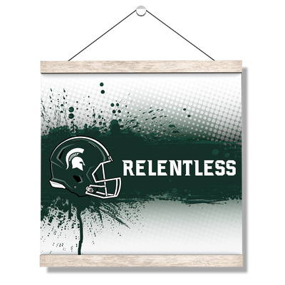 Michigan State - Relentless - College Wall Art #Hanging Canvas