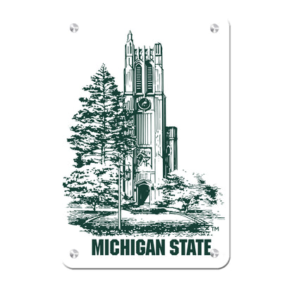 Michigan State - Beaumont Sketch - College Wall Art #Metal