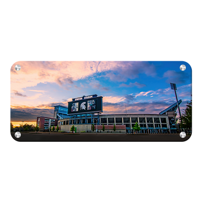 Michigan State - Sunset Spartan Stadium Panoramic - College Wall Art #Metal