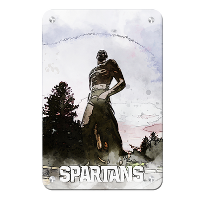Michigan State - Spartans Watercolor - College Wall Art #Metal