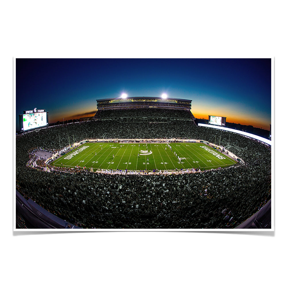 Michigan State - Spartans Sunset - College Wall Art #Canvas