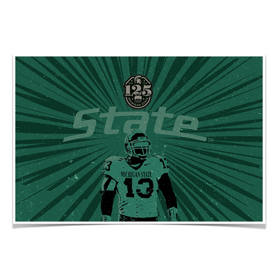 Michigan State Spartans - Retro State Football 125 Years - College Wall Art #Photo