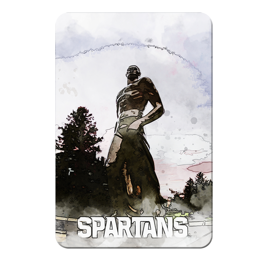 Michigan State - Spartans Watercolor - College Wall Art #Canvas
