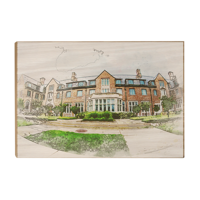 Michigan State - Lowden Watercolor - College Wall Art #Wood