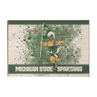 Michigan State - Sparty's Michigan State Spartans - College Wall Art #Wood