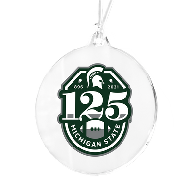 Michigan State Spartans - Michigan State 125th Year of Football Bag Tag & Ornament