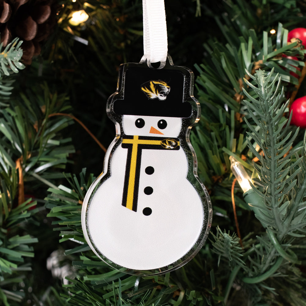 Missouri Tigers - Mizzou Snowman Double-Sided Ornament