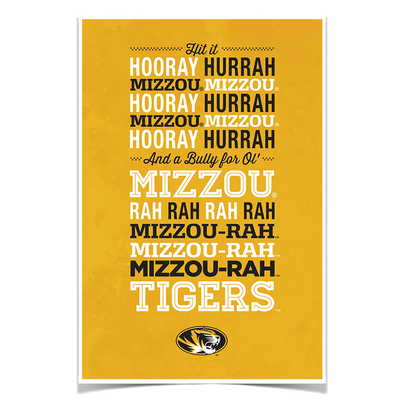 Missouri Tigers - Hooray Mizzou - College Wall Art #Poster