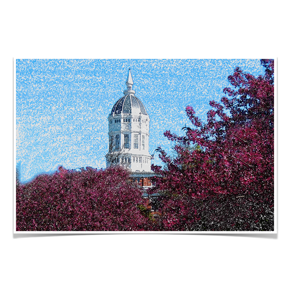 Missouri Tigers - Jesse Hall Sketch - College Wall Art #Canvas
