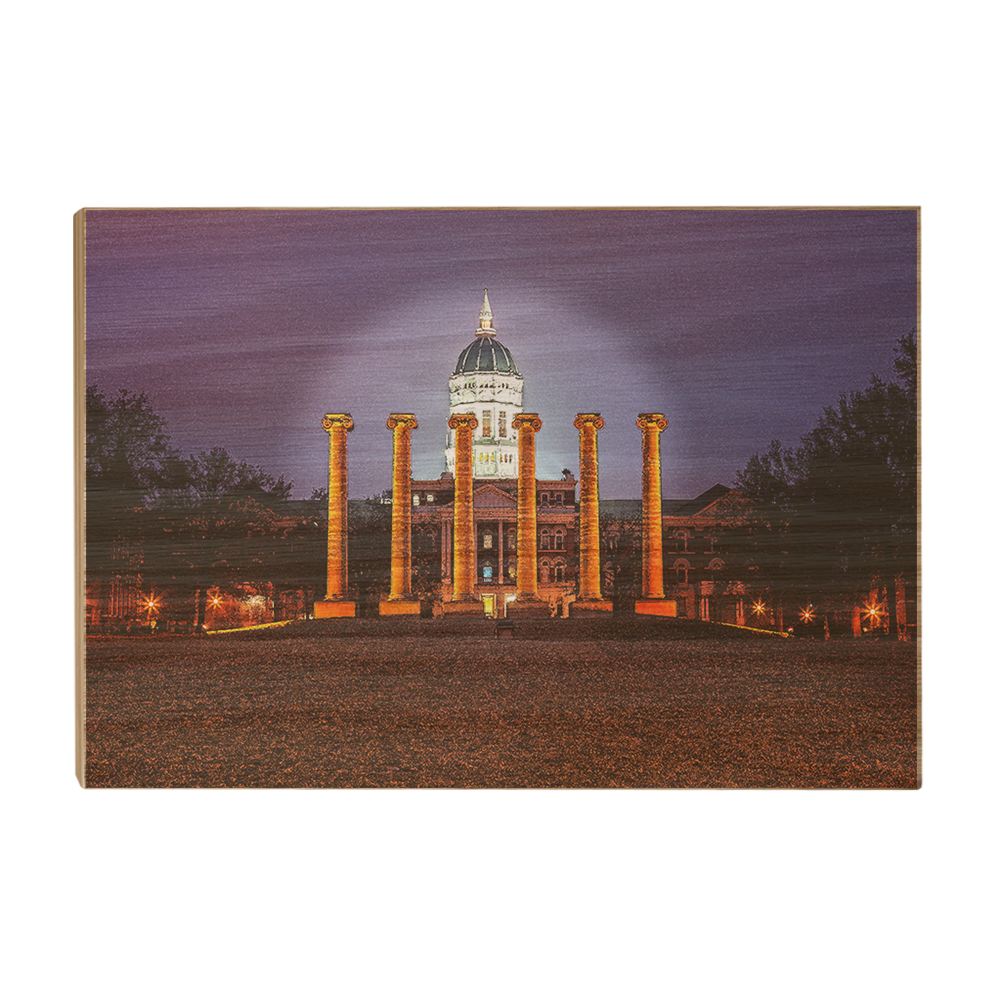 Missouri Tigers - Jesse Hall Night - College Wall Art #Canvas