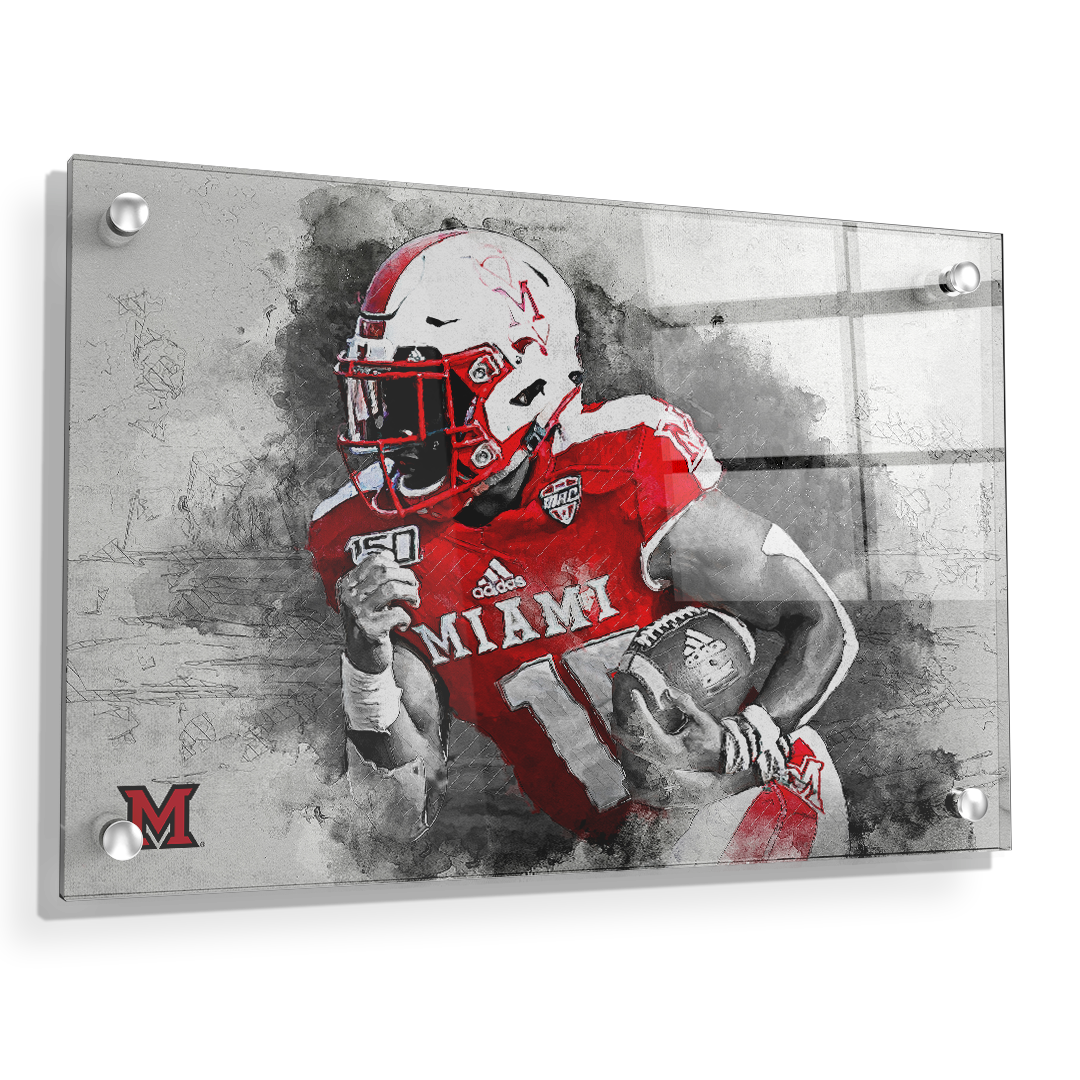 Miami RedHawks<sub>&reg;</sub> - Miami Football Paint - College Wall Art#Canvas