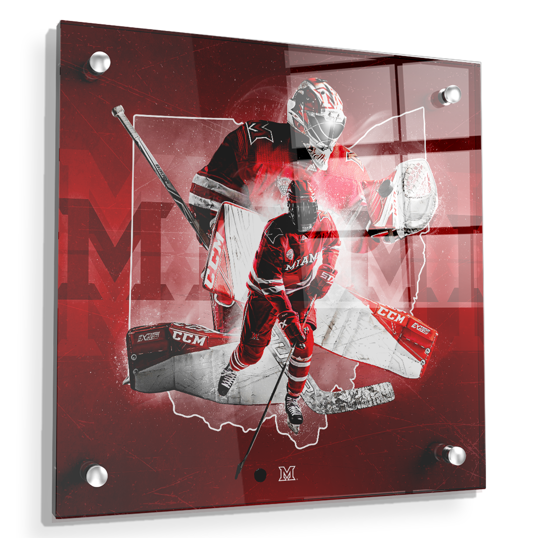 Miami RedHawks<sub>&reg;</sub> - Miami RedHawks<sub>&reg;</sub> Hockey - College Wall Art#Canvas