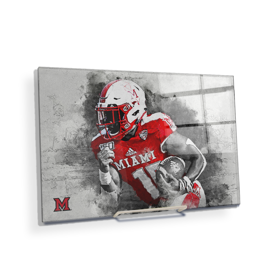 Miami RedHawks<sub>&reg;</sub> - Miami Football Paint - College Wall Art#Canvas