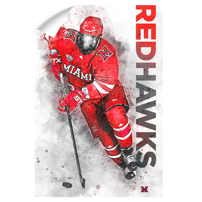 Miami RedHawks<sub>&reg;</sub> - RedHawks<sub>&reg;</sub> Hockey - College Wall Art#Wall Decal