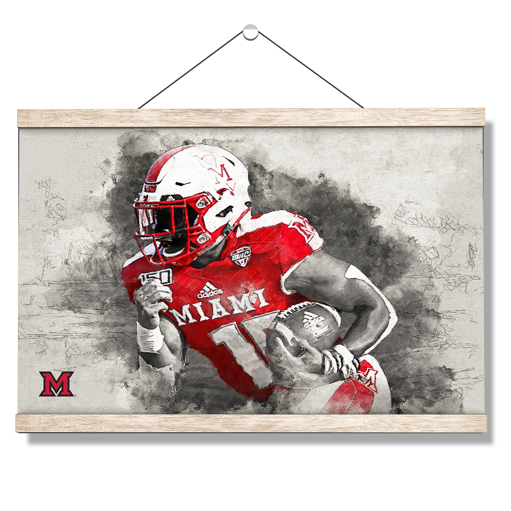 Miami RedHawks<sub>&reg;</sub> - Miami Football Paint - College Wall Art#Canvas