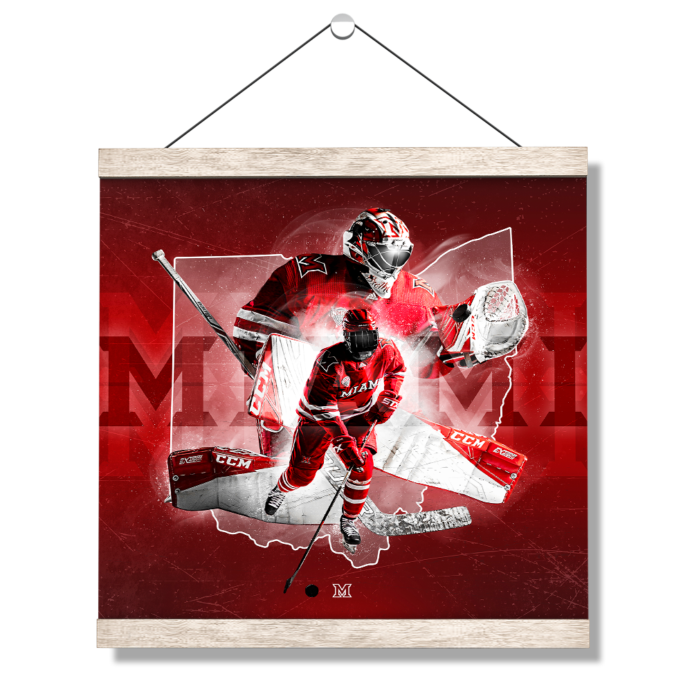 Miami RedHawks<sub>&reg;</sub> - Miami RedHawks<sub>&reg;</sub> Hockey - College Wall Art#Canvas