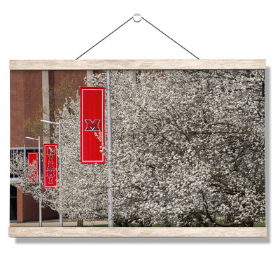 Miami RedHawks<sub>&reg;</sub> - Miami Cherry Blossoms - College Wall Art #Hanging Canvas