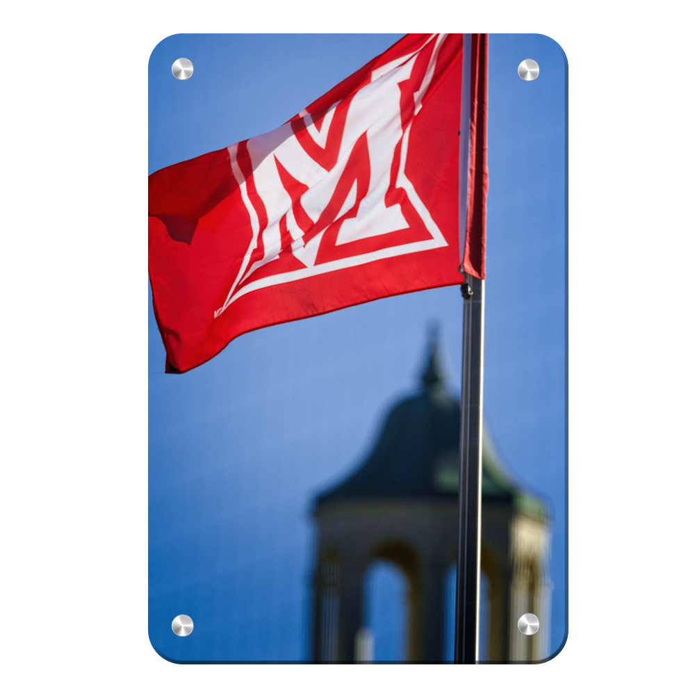 Miami RedHawks<sub>&reg;</sub> - Miami Flag - College Wall Art#Canvas