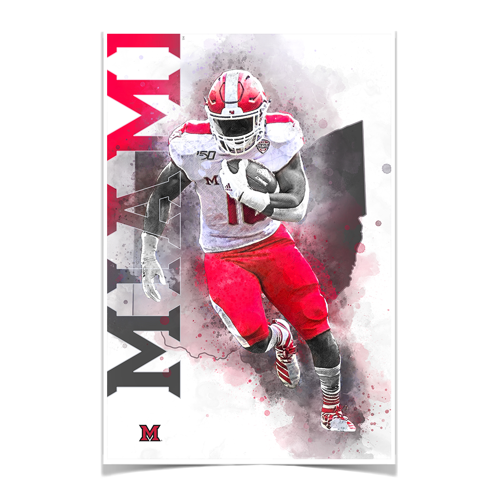 Miami RedHawks<sub>&reg;</sub> - Miami Football - College Wall Art#Canvas
