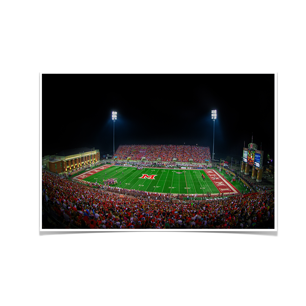 Miami RedHawks<sub>&reg;</sub> - Yager Stadium - College Wall Art#Canvas