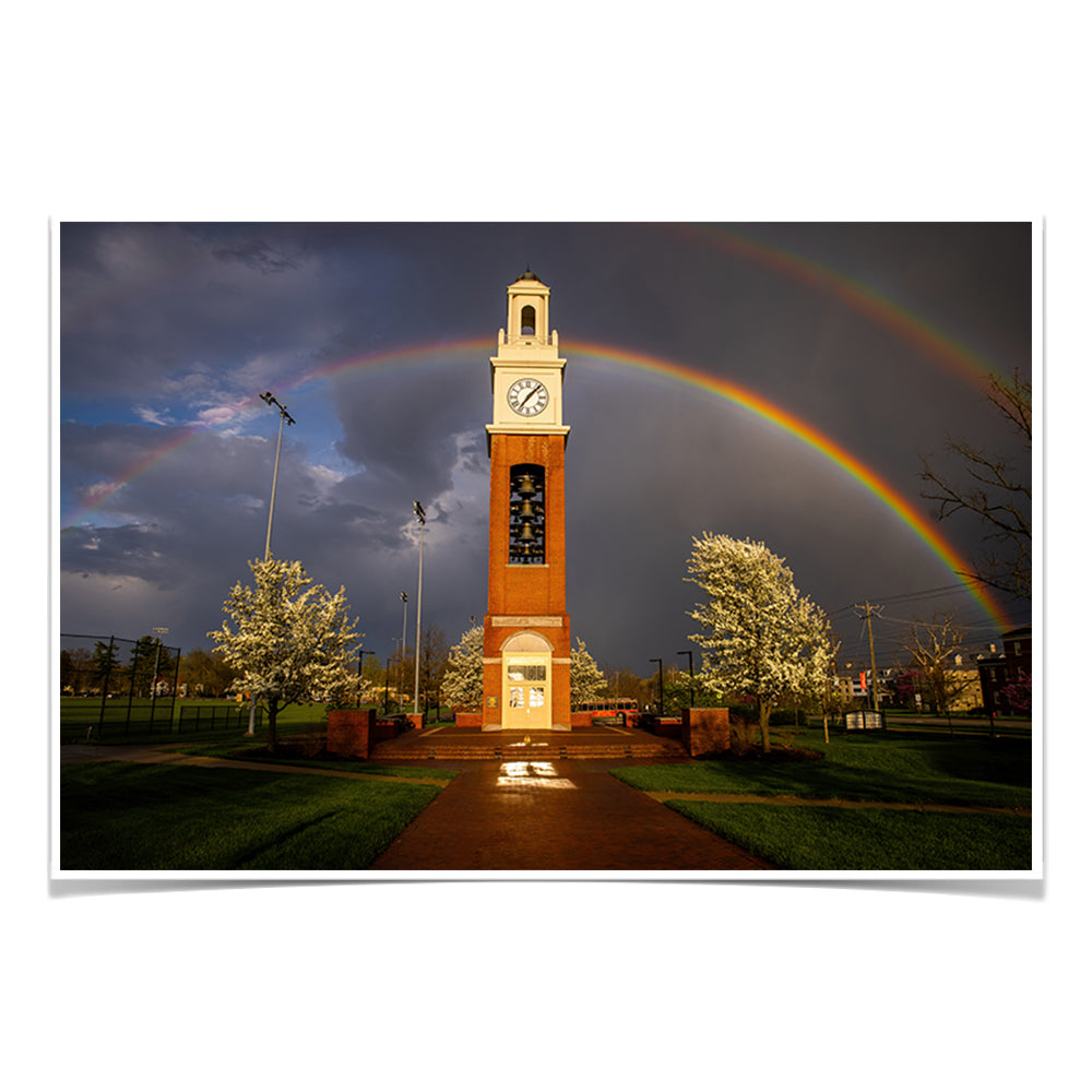 Miami RedHawks<sub>&reg;</sub> - Miami University Bell Tower Rainbow - College Wall Art #Canvas