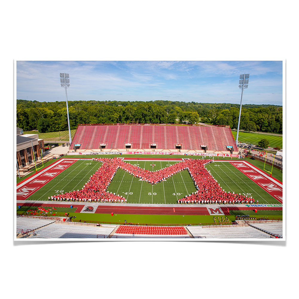 Miami RedHawks - Love and Honor Celebration Miami M - College Wall Art #Canvas