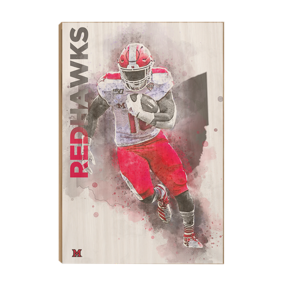 Miami RedHawks<sub>&reg;</sub> - Miami RedHawks<sub>&reg;</sub> Football - College Wall Art#Canvas