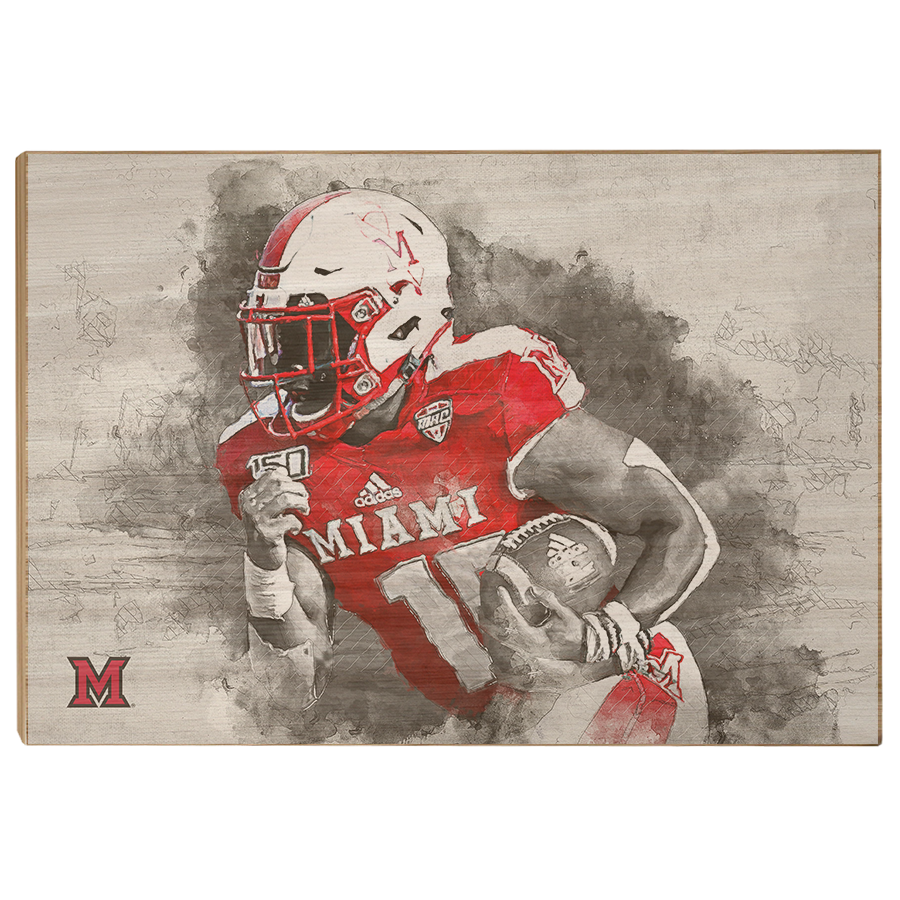 Miami RedHawks<sub>&reg;</sub> - Miami Football Paint - College Wall Art#Canvas