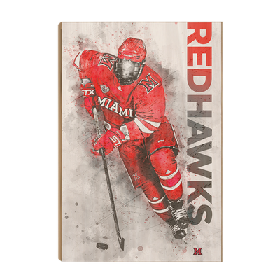 Miami RedHawks<sub>&reg;</sub> - RedHawks<sub>&reg;</sub> Hockey - College Wall Art#Wood
