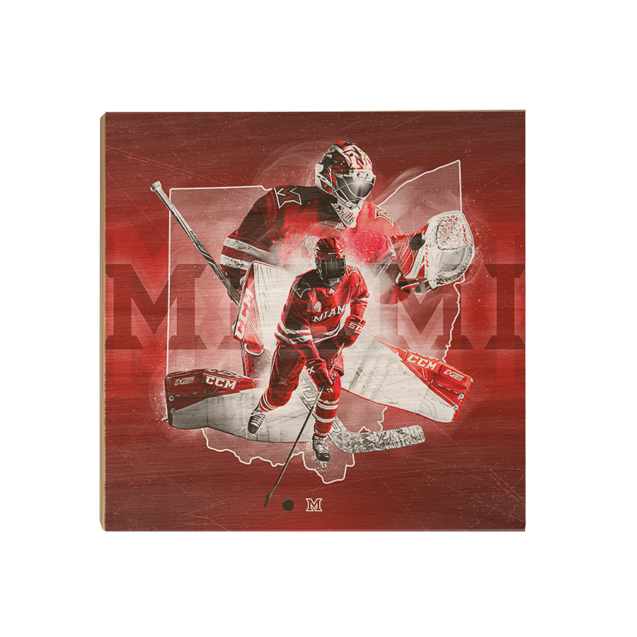 Miami RedHawks<sub>&reg;</sub> - Miami RedHawks<sub>&reg;</sub> Hockey - College Wall Art#Canvas