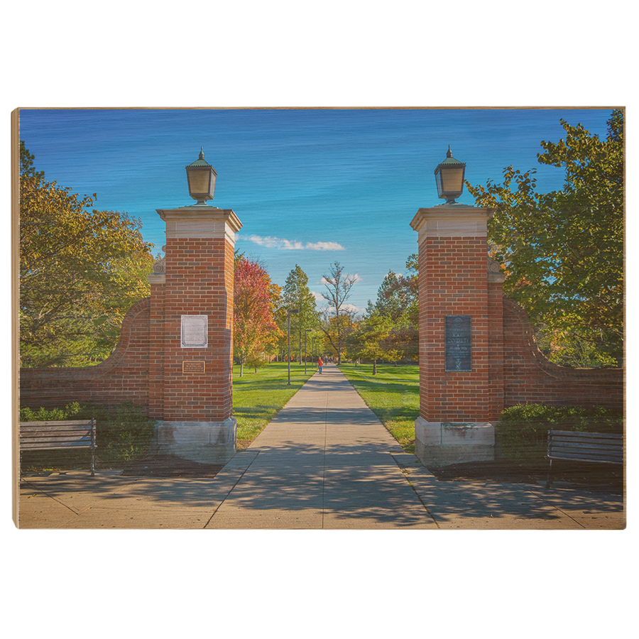 Miami RedHawks<sub>&reg;</sub> - Slant Gates - College Wall Art#Canvas