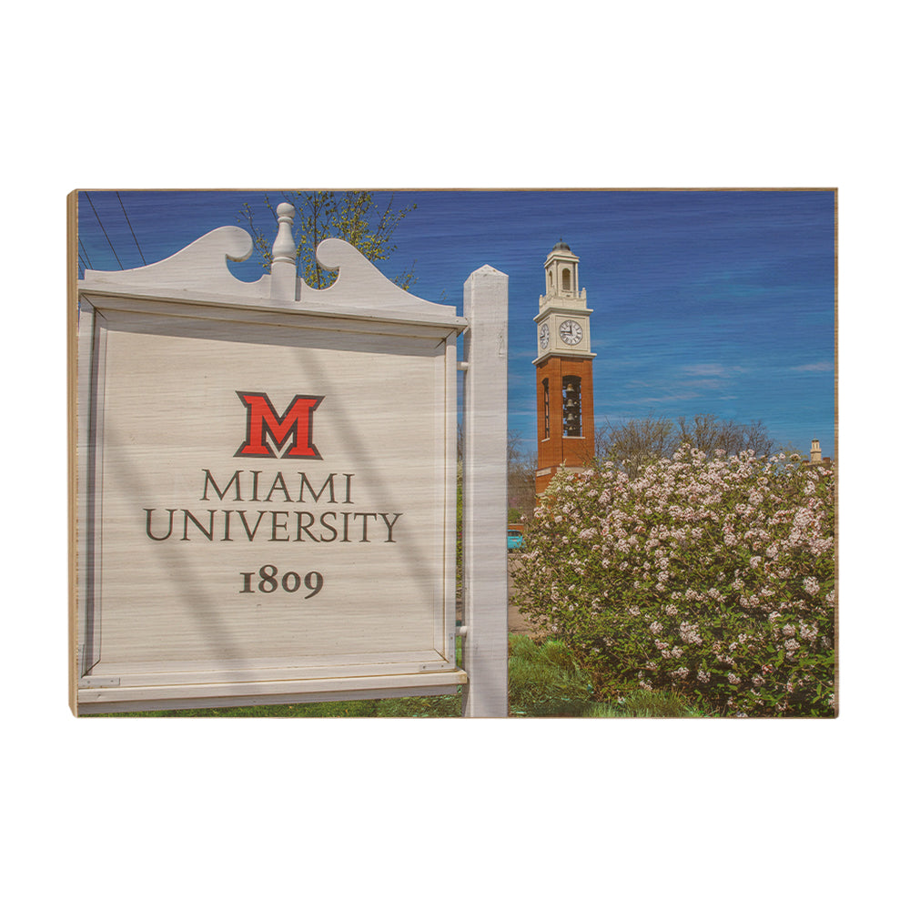Miami RedHawks<sub>&reg;</sub> - Miami University 1809 Spring - College Wall Art #Canvas