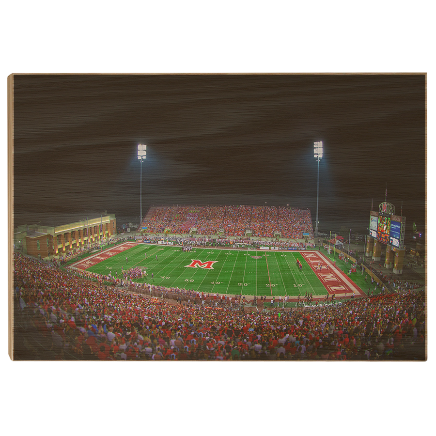 Miami RedHawks<sub>&reg;</sub> - Yager Stadium - College Wall Art#Canvas