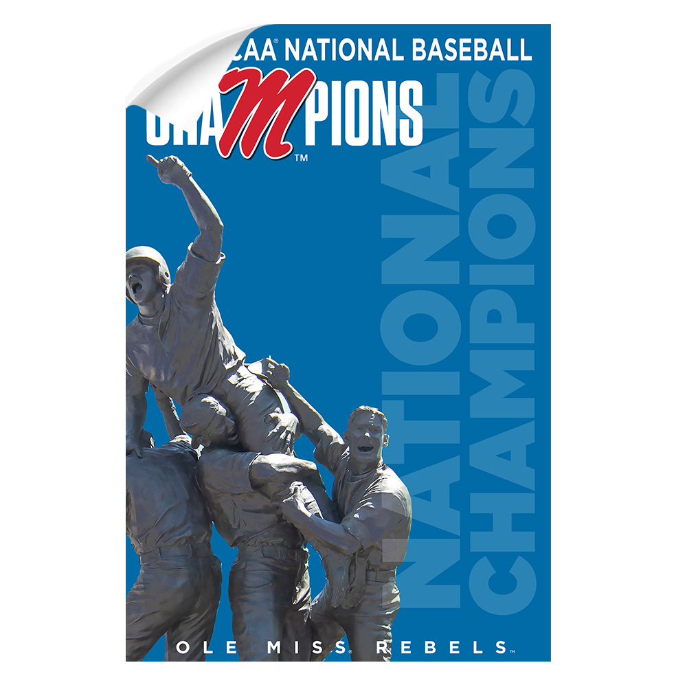 Ole Miss Rebels - National Baseball Champions Ole Miss - College Wall Art #Canvas