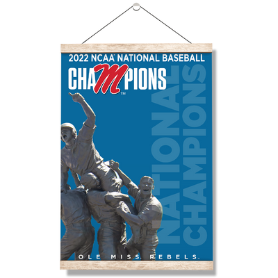 Ole Miss Rebels - National Baseball Champions Ole Miss - College Wall Art #Hanging Canvas