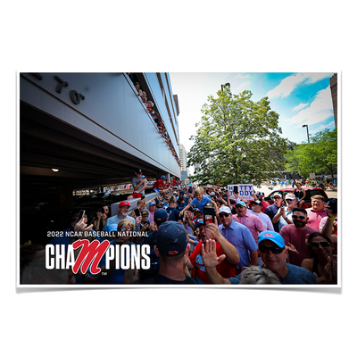Ole Miss Rebels - CWS Walk of Champions - College Wall Art #Poster