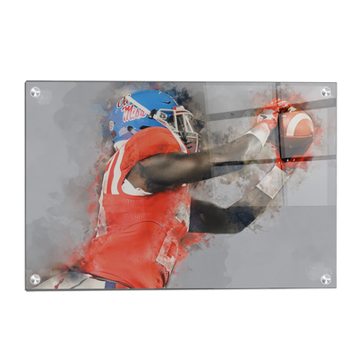 Ole Miss Rebels - Ole Miss Watercolor Catch - College Wall Art #Acrylic