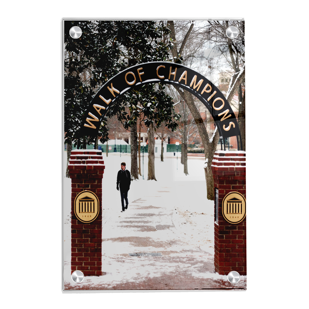 Ole Miss Rebels - Snowy Walk of Champions - College Wall Art #Canvas