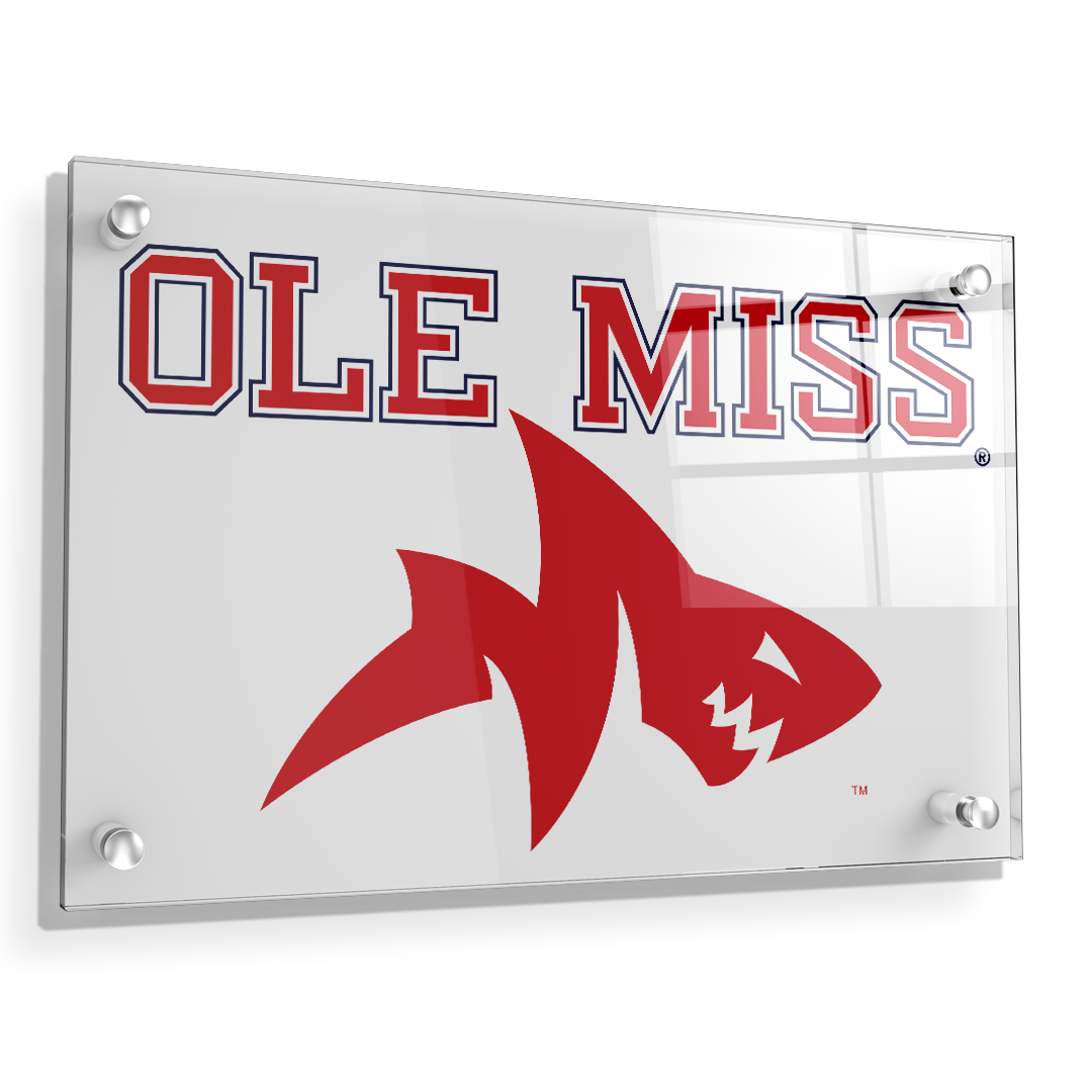 Ole Miss Rebels - Ole Miss Land Shark - College Wall Art #Canvas