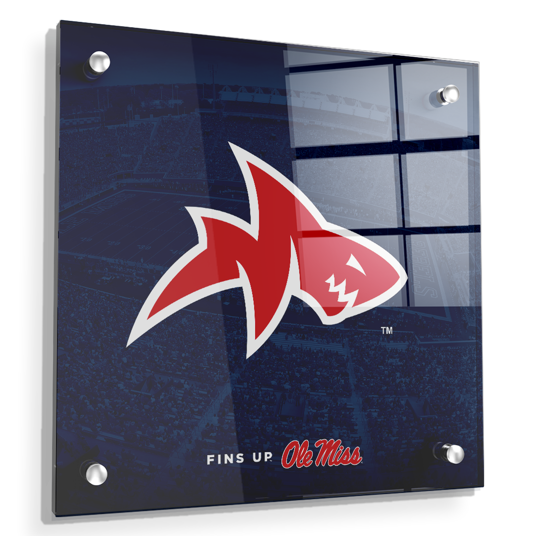 Ole Miss Rebels - Fins Up Ole Miss - College Wall Art #Canvas