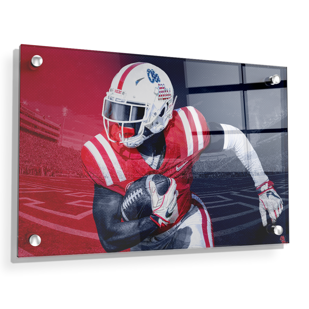 Ole Miss Rebels - Red White Blue Rebs - College Wall Art #Canvas