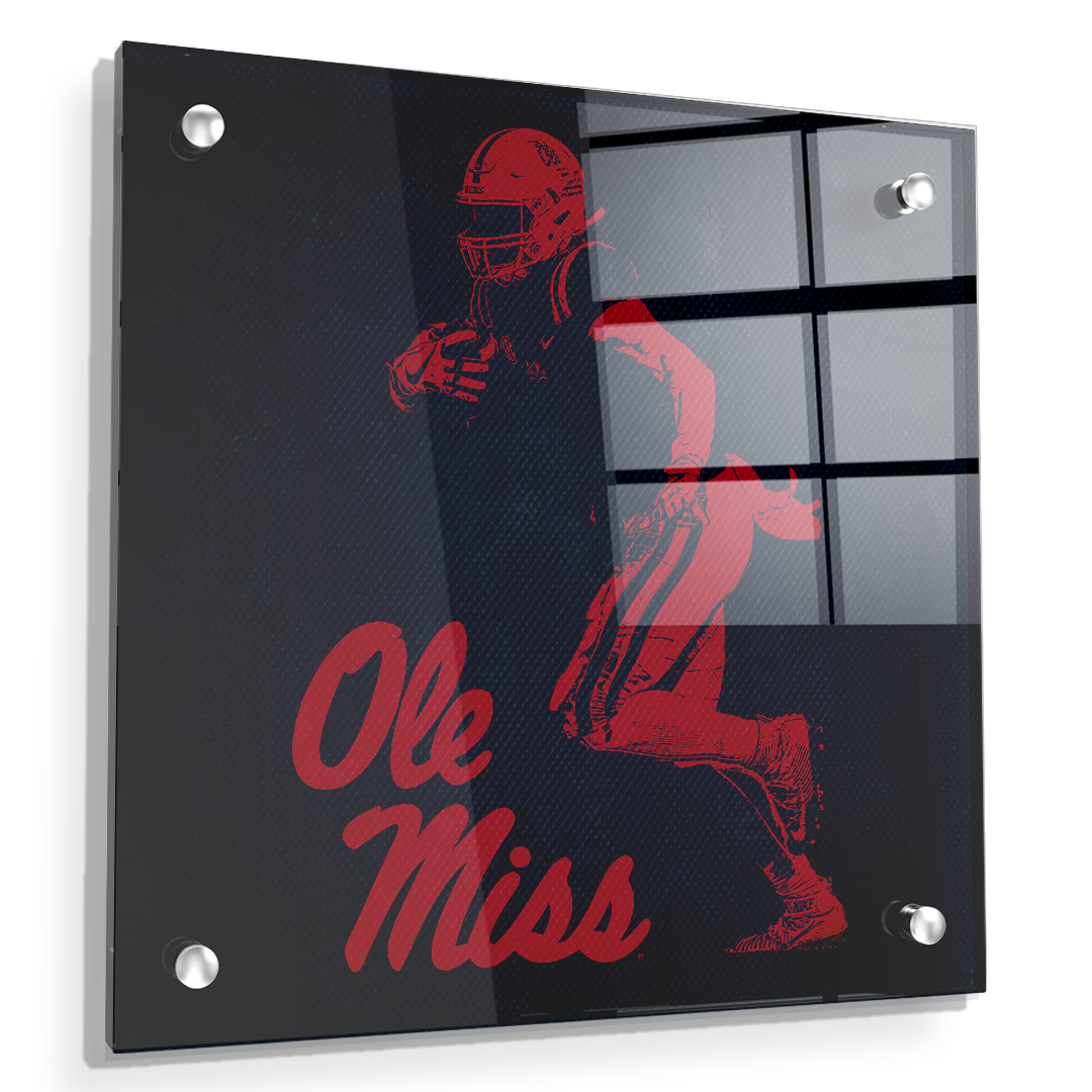 Ole Miss Rebels - Ole Miss Red & Blue - College Wall Art #Canvas