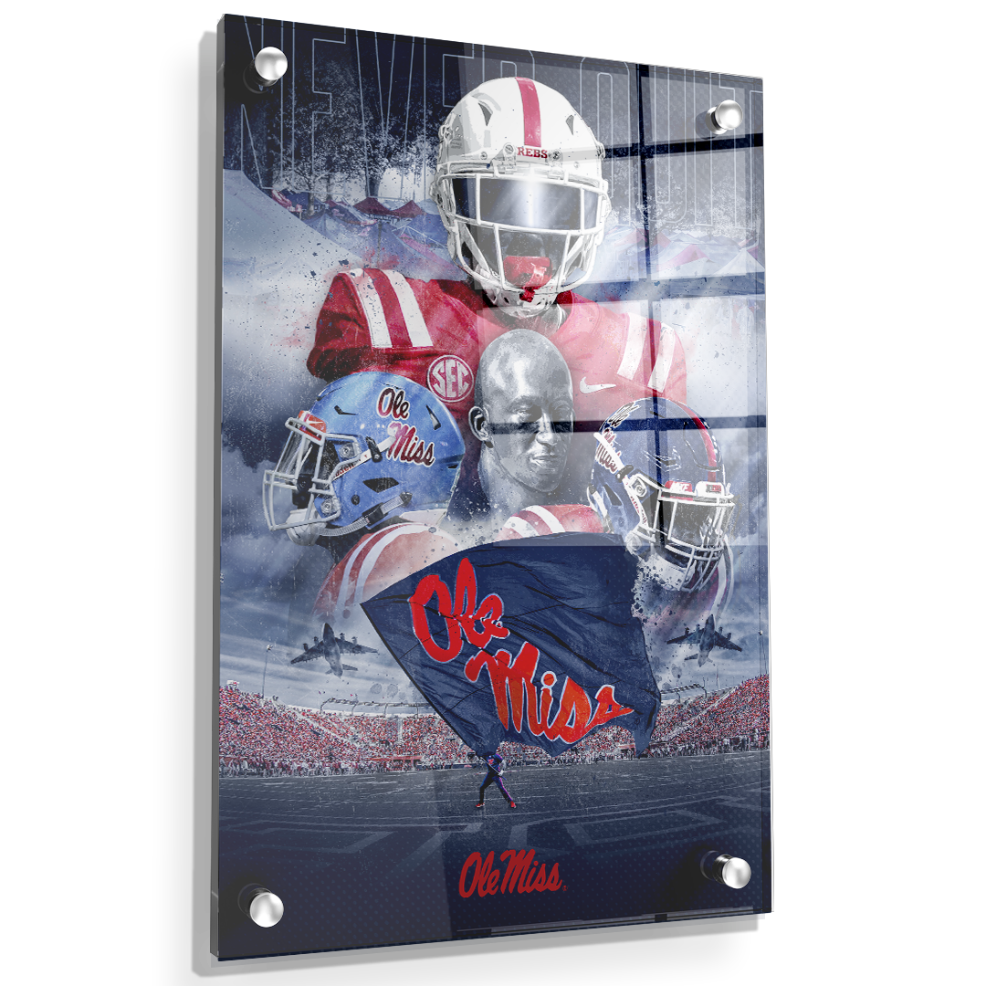 Ole Miss Rebels - Never Quit Collage - College Wall Art #Canvas