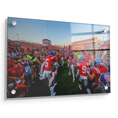Ole Miss Rebels - Running Onto the Field - College Wall Art #Acrylic