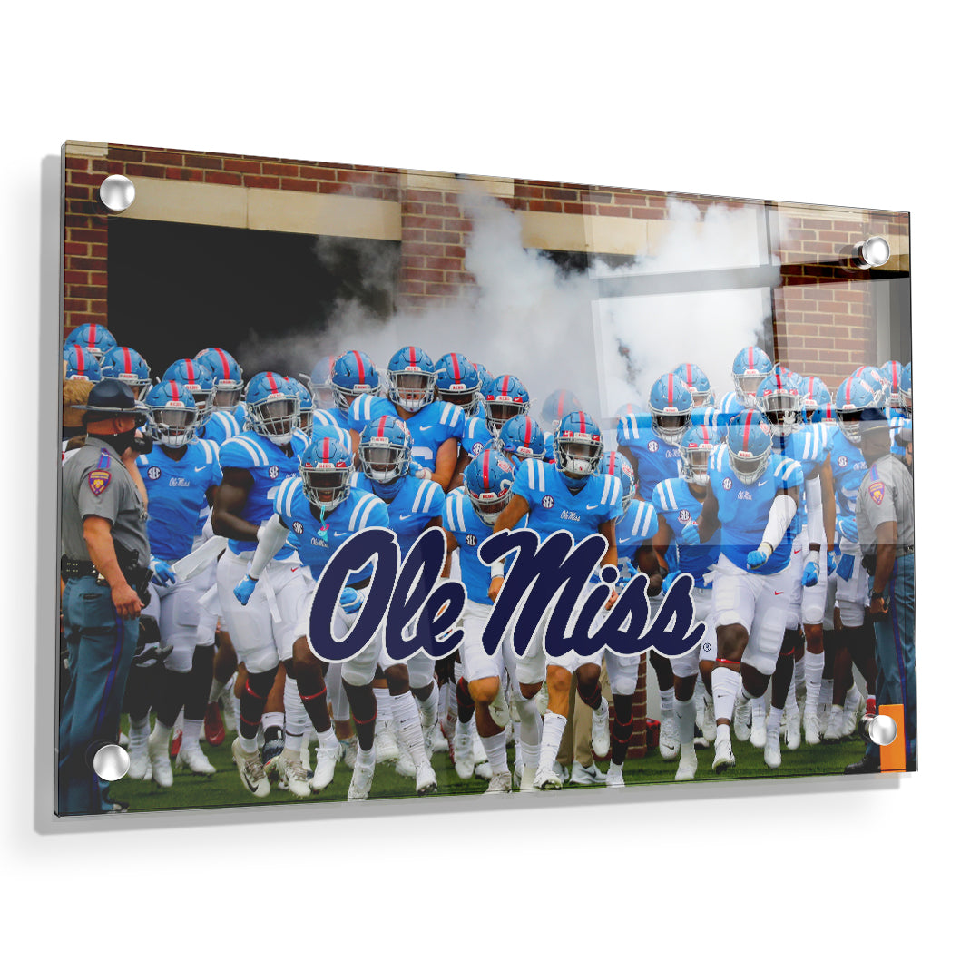 Ole Miss Rebels - Powder Blue 1 - College Wall Art #Canvas