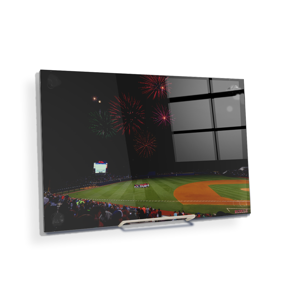 Ole Miss Rebels - Fireworks Over Swayze Field - College Wall Art #Canvas