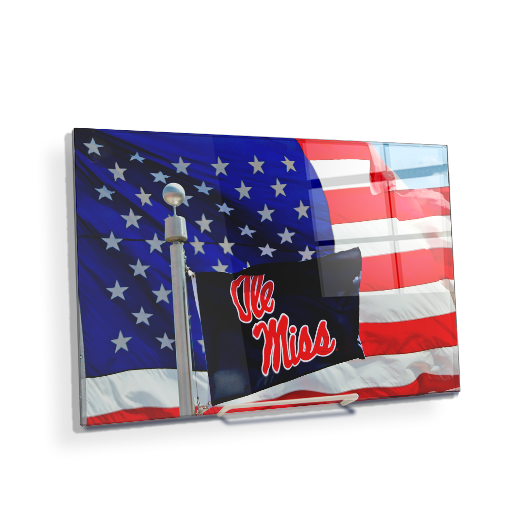 Ole Miss Rebels - Born in America - College Wall Art #Canvas