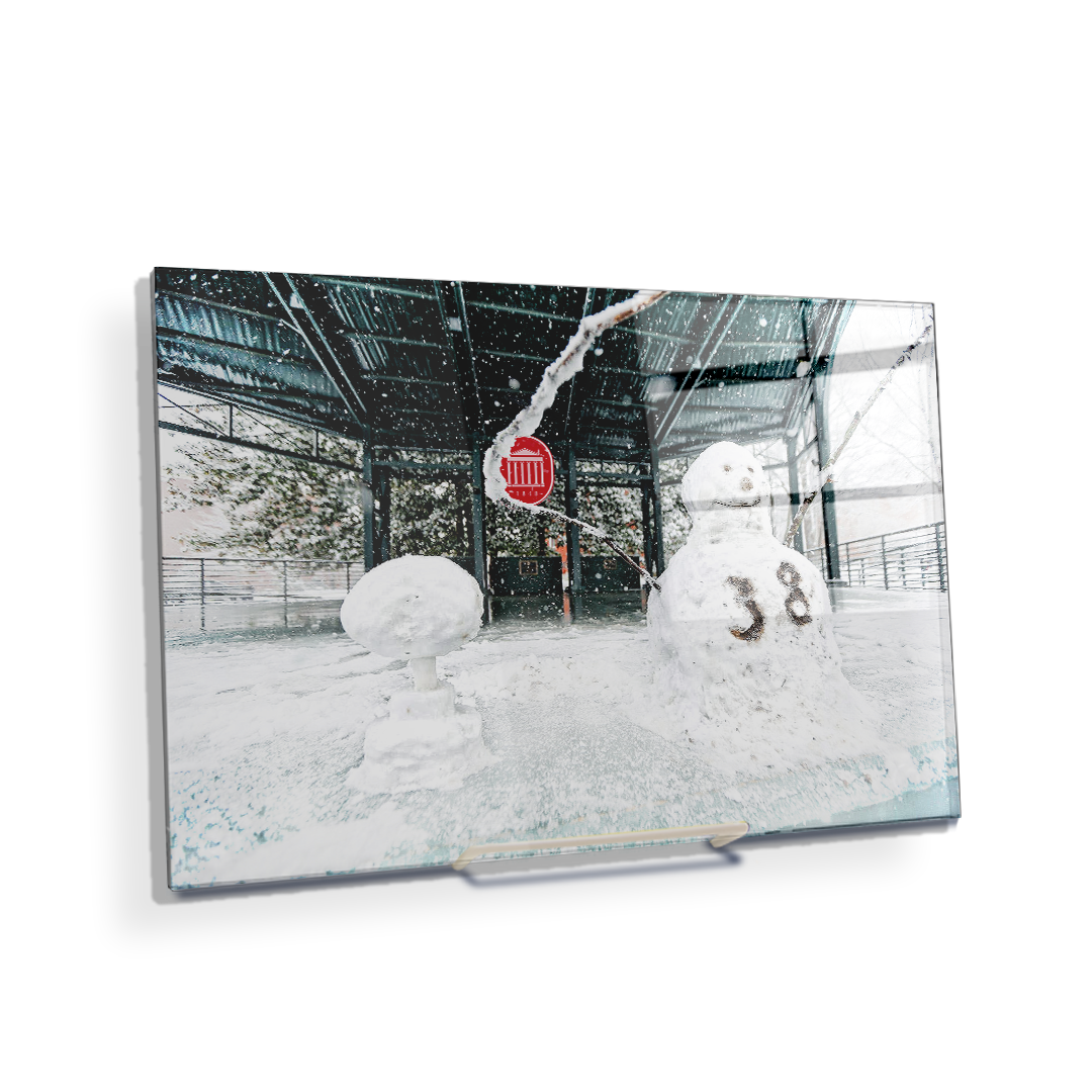 Ole Miss Rebels - Snow Day Snow Man - College Wall Art #Canvas