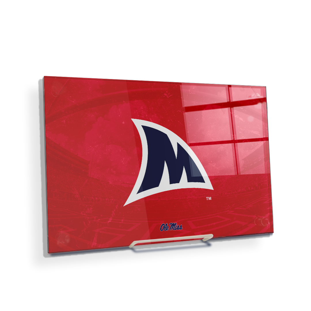 Ole Miss Rebels - Fins Up M - College Wall Art #Canvas