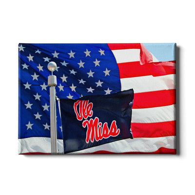 Ole Miss Rebels - Born in America - College Wall Art #Canvas